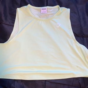 Gymshark cropped cut out shirt Size L lime green. List any price. Only worn 2x